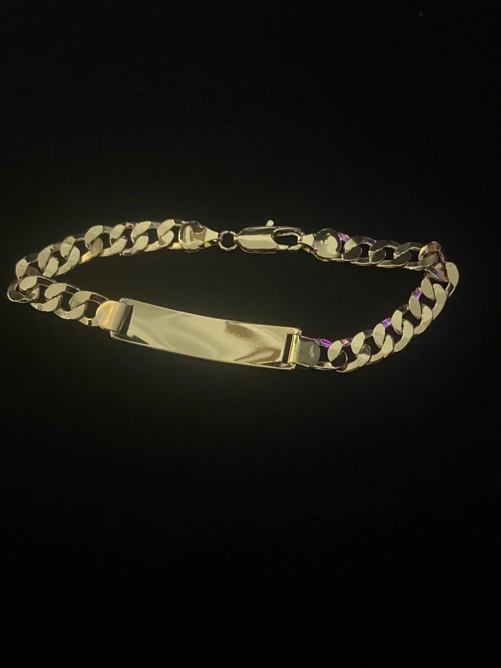 Men's Gold-Tone ID Curb Chain Bracelet